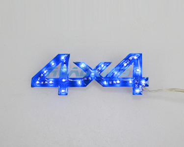 12 Volt LED 4x4 Emblem - Blue