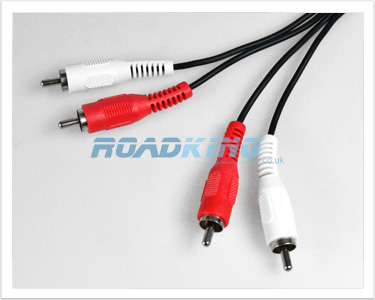 Phono To Phono Red & White Stereo RCA Audio Cable | / CD / DVD Lead | 10m | ROADKING.co.uk