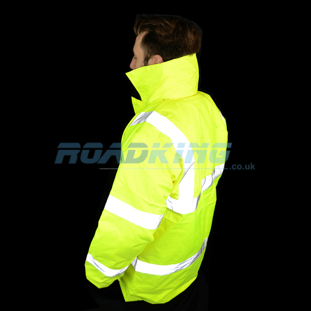 Hi-Vis Long Parka Jacket | Yellow