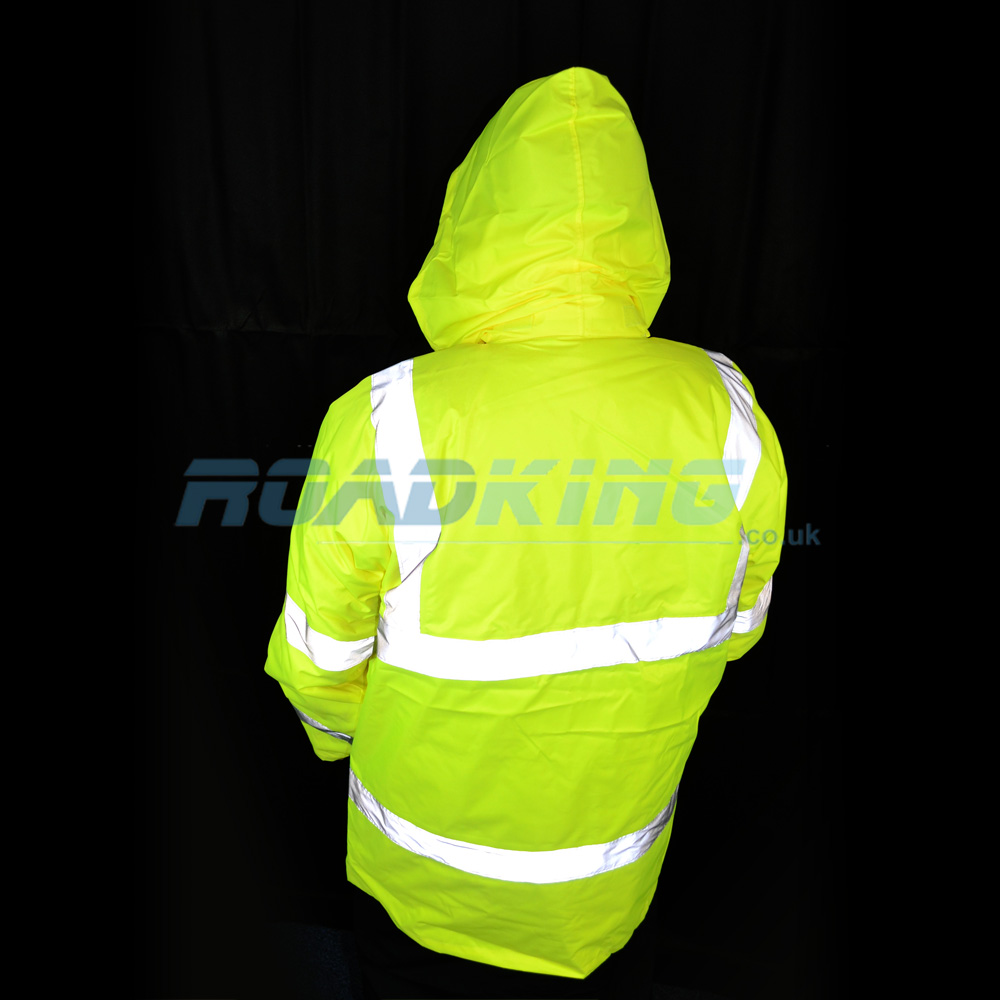 Hi-Vis Long Parka Jacket | Yellow