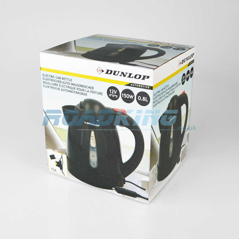 Dunlop Car Kettle with Plug | 0.8 Ltr | 12v