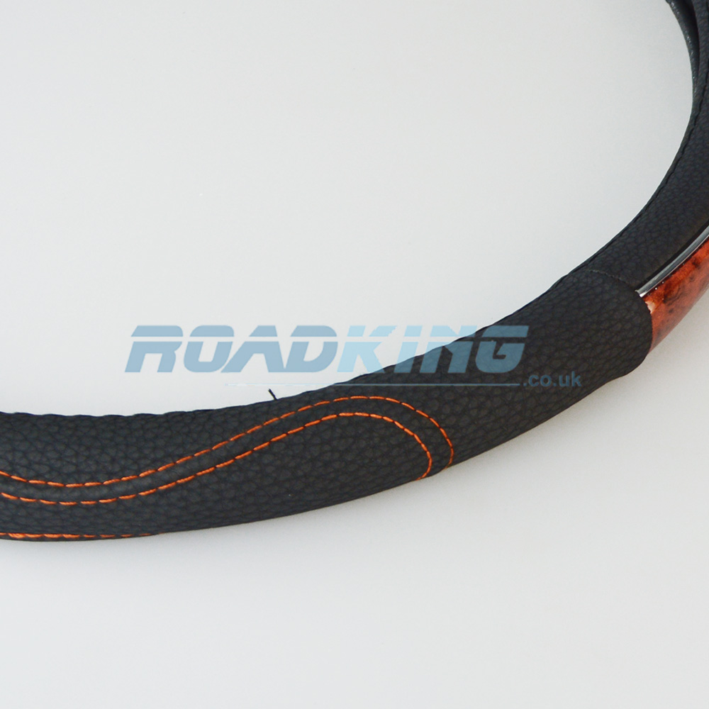 Truck Steering Wheel Cover PU | Wood Effect | 44-46cm