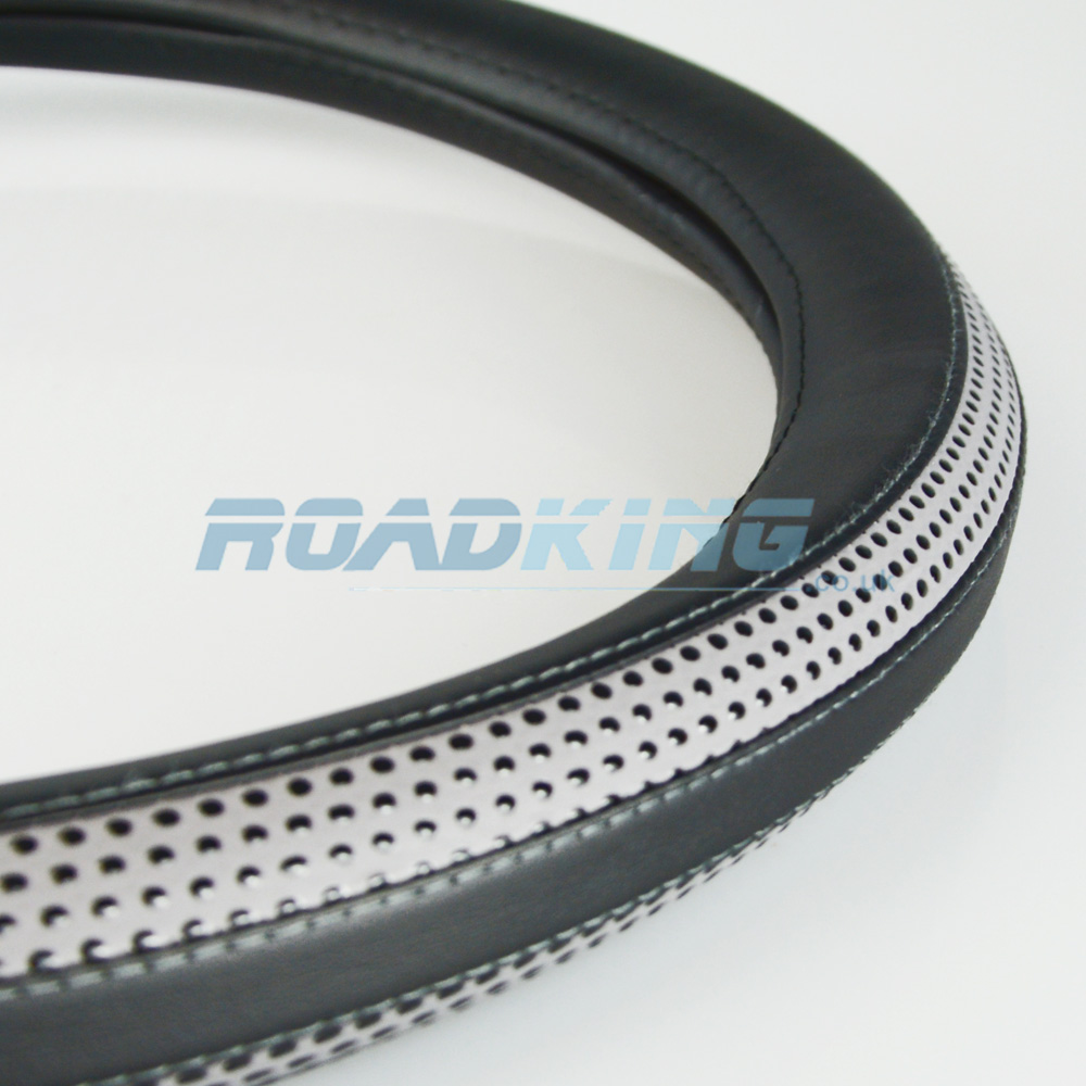 Truck Steering Wheel Cover | Black & Grey | 44-46cm