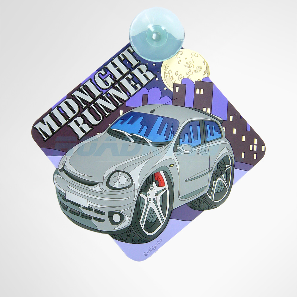 3D Car Window Sucker Sign - Midnight Runner