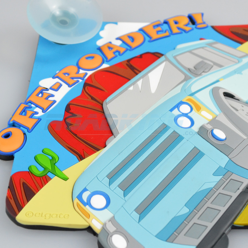 3D Car Window Sucker Sign - Off Roader