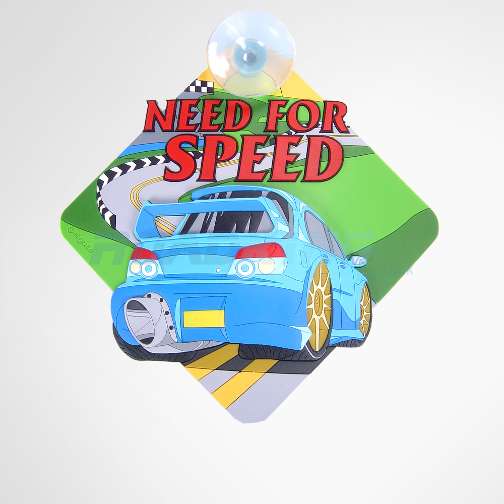 3D Car Window Sucker Sign - Need for Speed