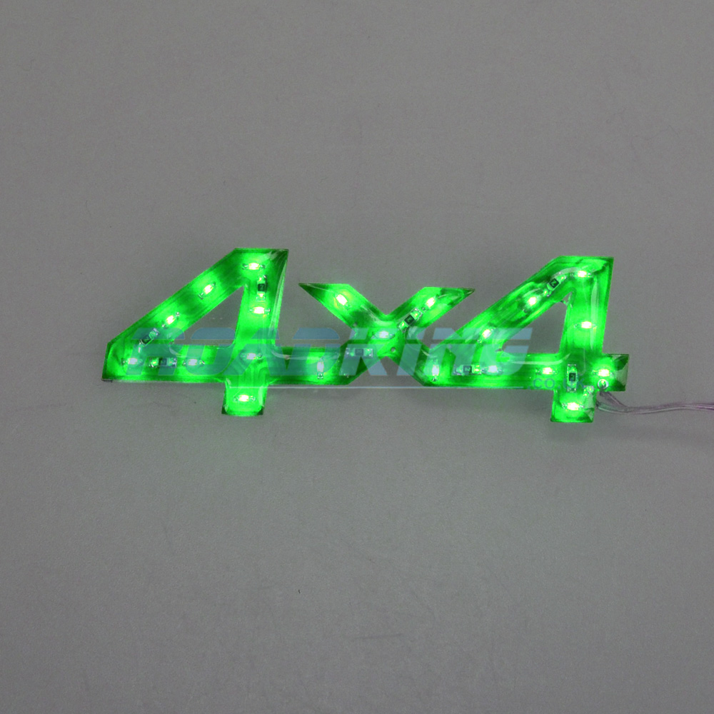 12 Volt LED 4x4 Emblem - Green