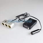 3-Way Cigarette Adaptor with Remote Control | 24v