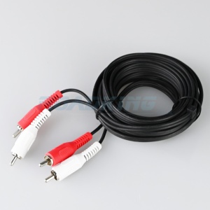 Phono To Phono Red & White Stereo RCA Audio Cable | HiFi / CD / DVD Lead | 5m